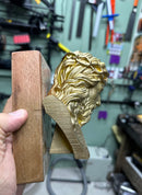 Busto Jesus Cristo Coroa Espinhos Dourado 3d