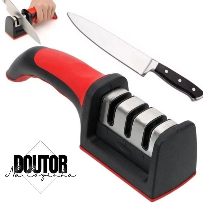 Amolador de facas 3 em 1 profissional