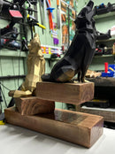 Estatueta Artesanal Casal de Lobos 3D