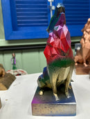 Escultura Lobo Multi-Colorido 3D
