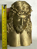 Busto Jesus Cristo Coroa Espinhos Dourado 3d