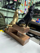 Estatueta Artesanal Casal de Lobos 3D