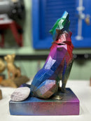 Escultura Lobo Multi-Colorido 3D