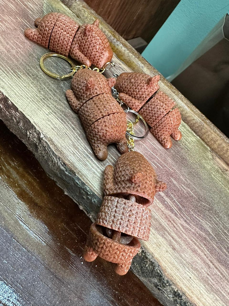 Chaveiro Artesanal Capivara 3D