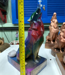 Escultura Lobo Multi-Colorido 3D