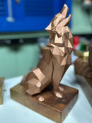 Estatueta Artesanal Lobo Original 3D