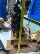 Estatueta Artesanal Casal de Lobos 3D