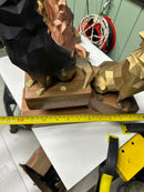 Estatueta Artesanal Casal de Lobos 3D