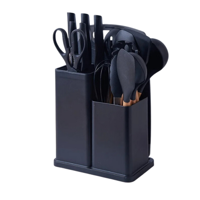 KIT Utensílios de Cozinha 19 Peças em Silicone