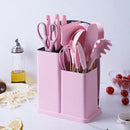 KIT Utensílios de Cozinha 19 Peças em Silicone