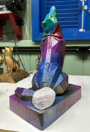 Escultura Lobo Multi-Colorido 3D